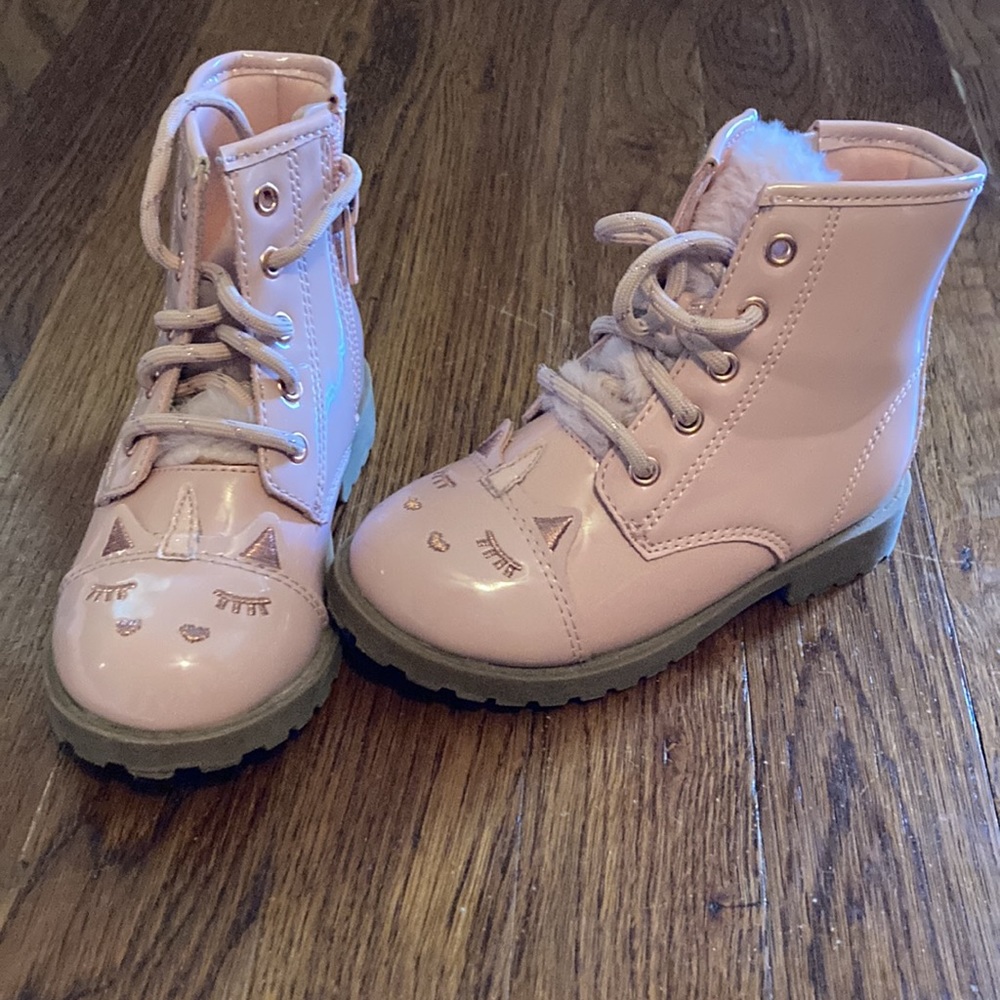 Wonder Nation pink combat boots
